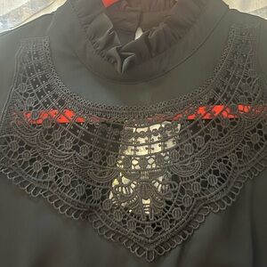 Women’s Blouse New York & Co NWT.  Black 3/4 length sleeves, size S.